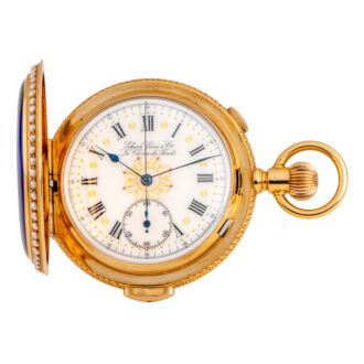 Very fine Swiss gold hunting cased minute repeater Circa 1900