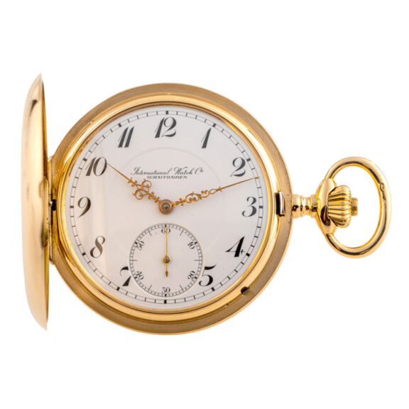 Swiss 18k gold hunting cased lever pocket watch Circa 1910 Swiss 18k gold hunting cased lever pocket watch Circa 1910