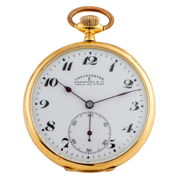 Swiss gold open faced pocket chronometer Circa 1900-1910 Swiss gold open faced pocket chronometer Circa 1900-1910