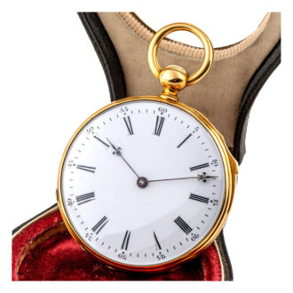 Swiss gold minute repeating lever pocket watch Circa 1856