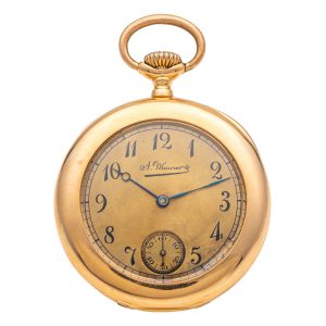 Very fine Swiss 18k gold open faced lever watch Circa 1895