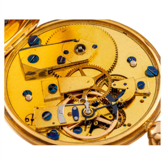 Thin French 20k gold open faced cylinder watch Circa 1812 Thin French 20k gold open faced cylinder watch Circa 1812