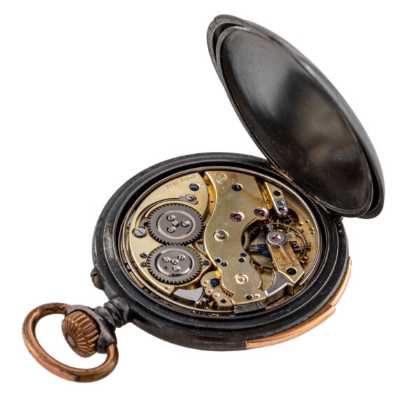 Fine, rare gunmetal and gold minute repeating lever Circa 1890 Fine, rare gunmetal and gold minute repeating lever Circa 1890