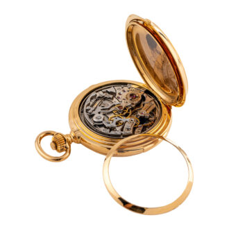 Swiss gold hunting-cased repeating chronograph Circa 1880 Swiss gold hunting-cased repeating chronograph Circa 1880