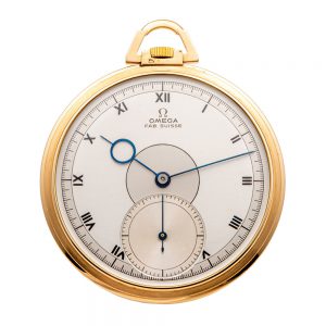 Fine Swiss gold Art Deco lever with two-tone dial Circa 1930