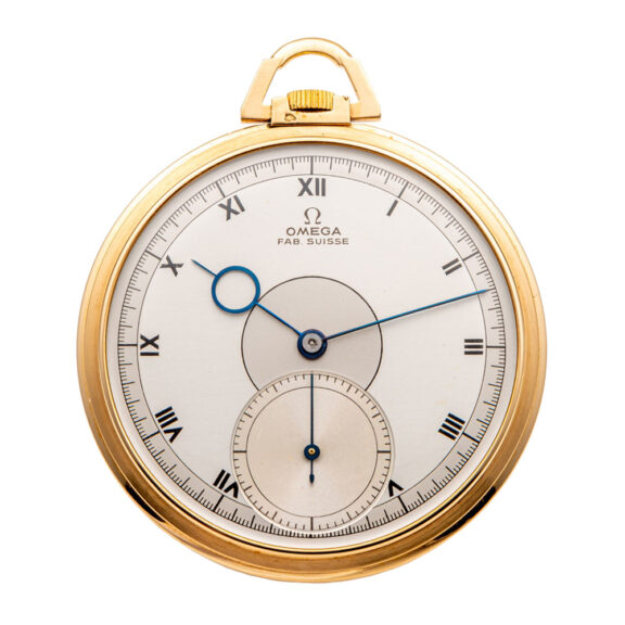 Fine Swiss gold Art Deco lever with two-tone dial Circa 1930 Fine Swiss gold Art Deco lever with two-tone dial Circa 1930