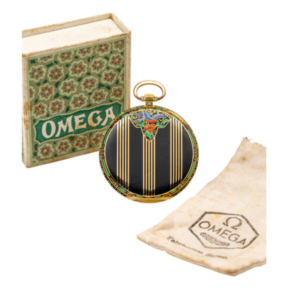 Very fine Swiss gold, enamel Art Deco dress watch Circa 1930 Very fine Swiss gold, enamel Art Deco dress watch Circa 1930