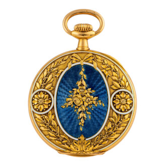 Very fine Swiss decorated gold Art Nouveau watch Circa 1910