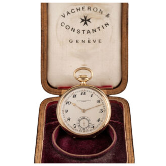 Swiss 14 carat gold open faced keyless lever watch Circa 1927