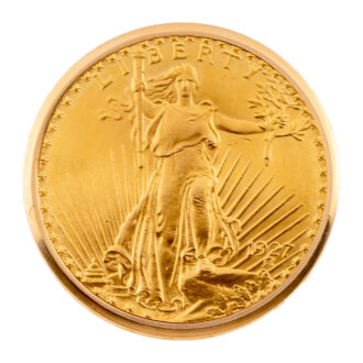 Fine Swiss 18k gold US Twenty Dollar coin watch Circa 1960