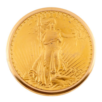 Fine Swiss 18k gold US Twenty Dollar coin watch Circa 1960