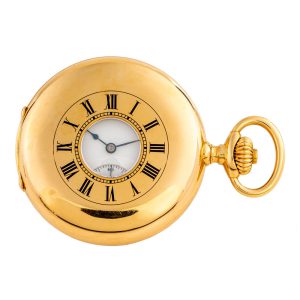 Swiss gold half hunting cased lever pocket watch Circa 1905