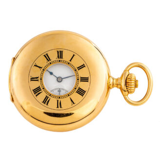Swiss gold half hunting cased lever pocket watch Circa 1905