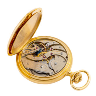 Swiss gold half hunting cased lever pocket watch Circa 1905