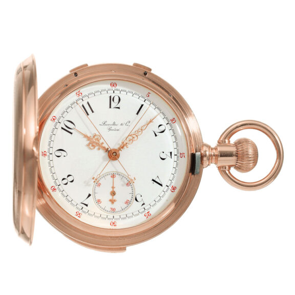 Swiss gold repeating split seconds chronograph Circa 1900