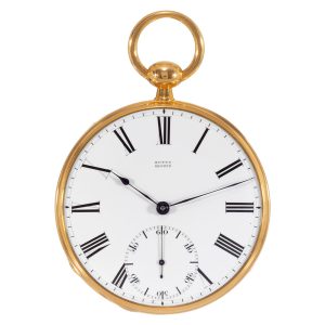 Swiss chronometer with unusual banking for detent Circa 1850