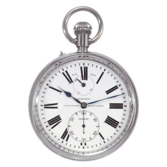 Swiss stainless steel deck watch with power reserve Circa 1943