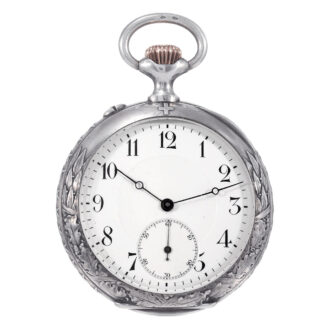 Swiss lever with niëllo-silver silver-gilt watch chain Circa 190