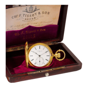 Swiss hunting-cased lever for the American market Circa 1890