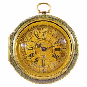 Dutch gold pair cased repoussé verge with date Circa 1732