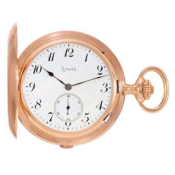 Swiss 18k rose gold minute repeating clockwatch Circa 1910