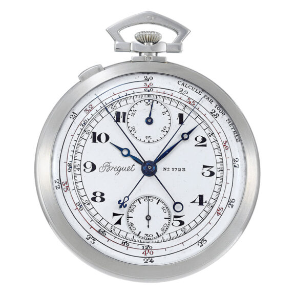 Swiss gold Art Deco split seconds chronograph Circa 1929
