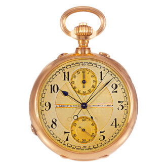 Exceptionally fine French gold lever chronograph Circa 1920