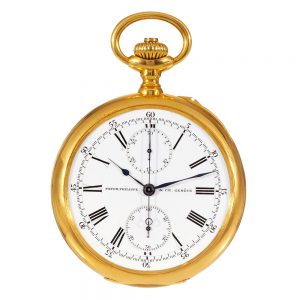 Swiss gold chronograph with 30 minute register Circa 1906