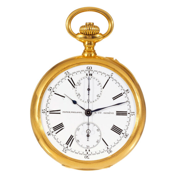 Swiss gold chronograph with 30 minute register Circa 1906