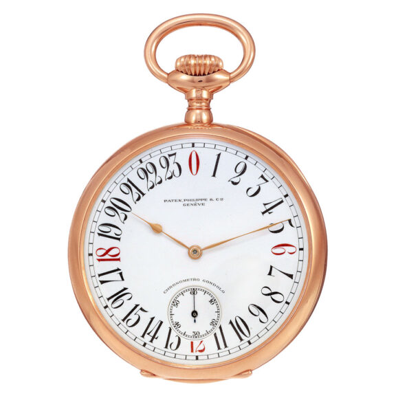 Swiss lever Chronometro Gondolo with 24 hour dial Circa 1909