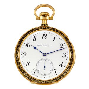 Swiss gold and enamel repeating lever dress watch Circa 1909