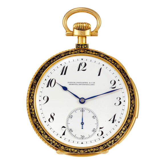 Swiss gold and enamel repeating lever dress watch Circa 1909