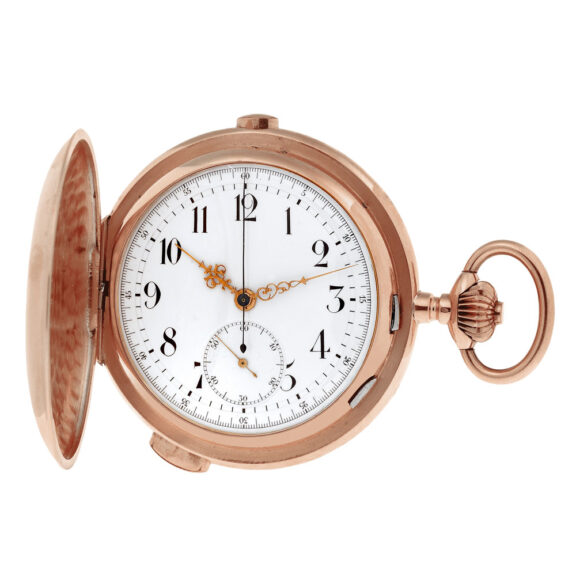 Swiss gold quarter repeating lever chronograph Circa 1885
