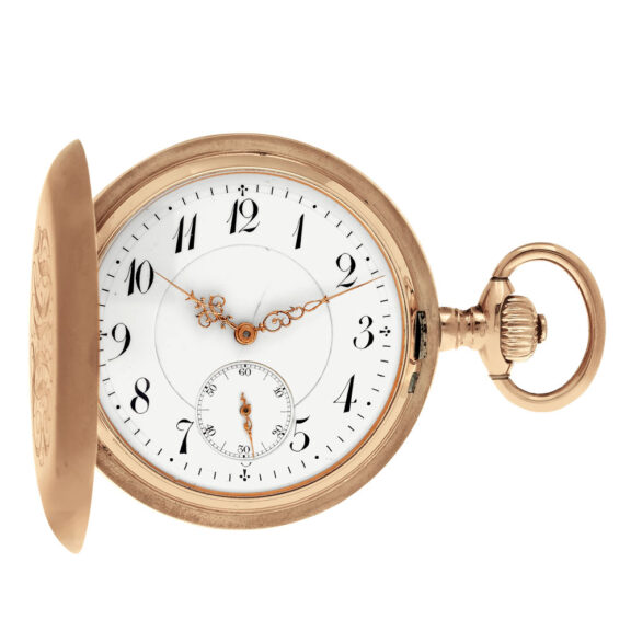 German 14k gold hunting cased lever dress watch Circa 1905
