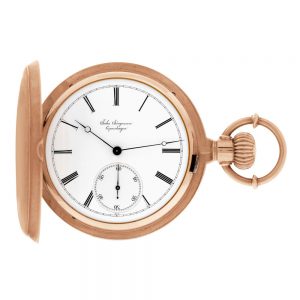 Danish/Swiss 18-carat rose gold long lever watch Circa 1894
