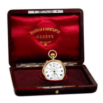 Swiss 18 carat gold split seconds lever chronograph Circa 1924