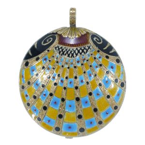 French gold scallop shell form verge pendant watch Circa 1800