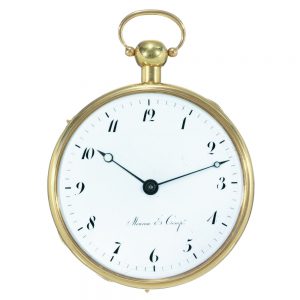 Large Swiss gold quarter repeating musical watch Circa 1820