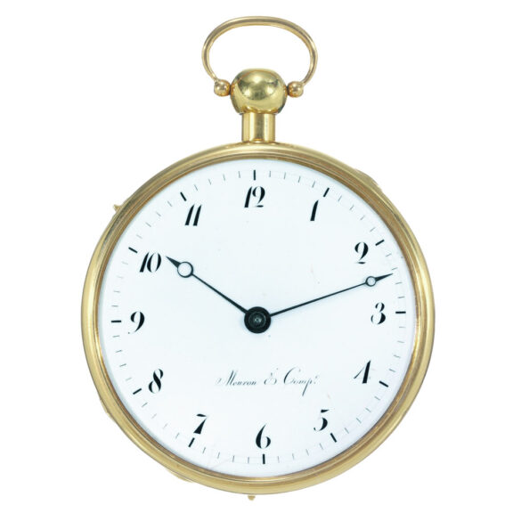 Large Swiss gold quarter repeating musical watch Circa 1820