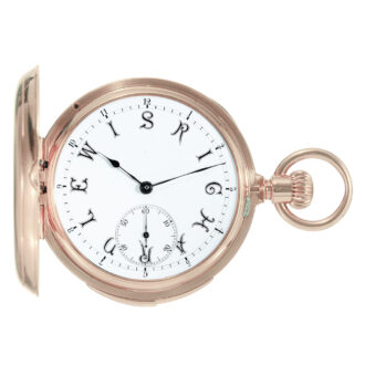 Swiss rose gold repeating lever with à legende dial Circa 1882