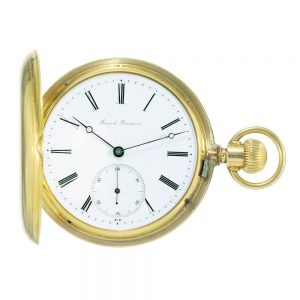 Swiss 18k gold hunting cased pocket chronometer Circa 1880