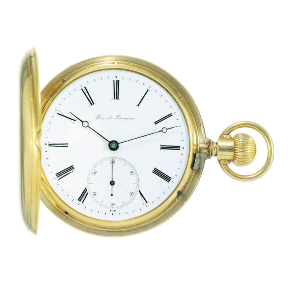 Swiss 18k gold hunting cased pocket chronometer Circa 1880
