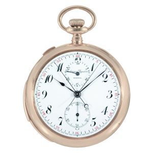 Swiss gold repeating split seconds chronograph Circa 1910