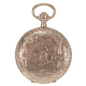 Swiss rose gold hunting cased keyless chronometer Circa 1890