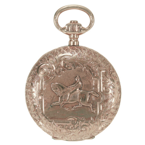 Swiss rose gold hunting cased keyless chronometer Circa 1890