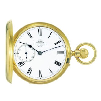 Fine English gold hunting cased lever watch Circa 1887-1888