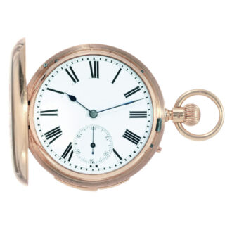 English gold hunting cased minute repeating lever Circa 1881