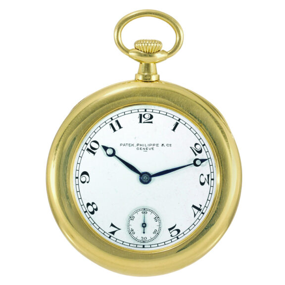 Swiss 18 carat gold half open faced lever watch Circa 1913