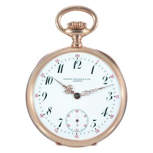 Very fine Swiss rose gold open faced lever watch Circa 1898