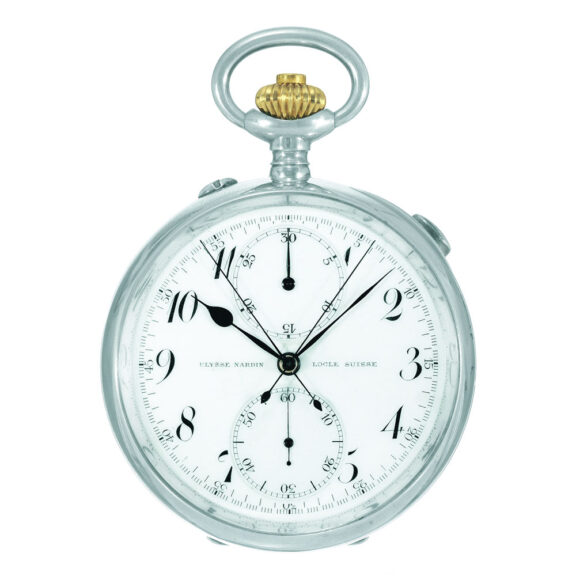 Swiss silver lever with split second chronograph Circa 1910